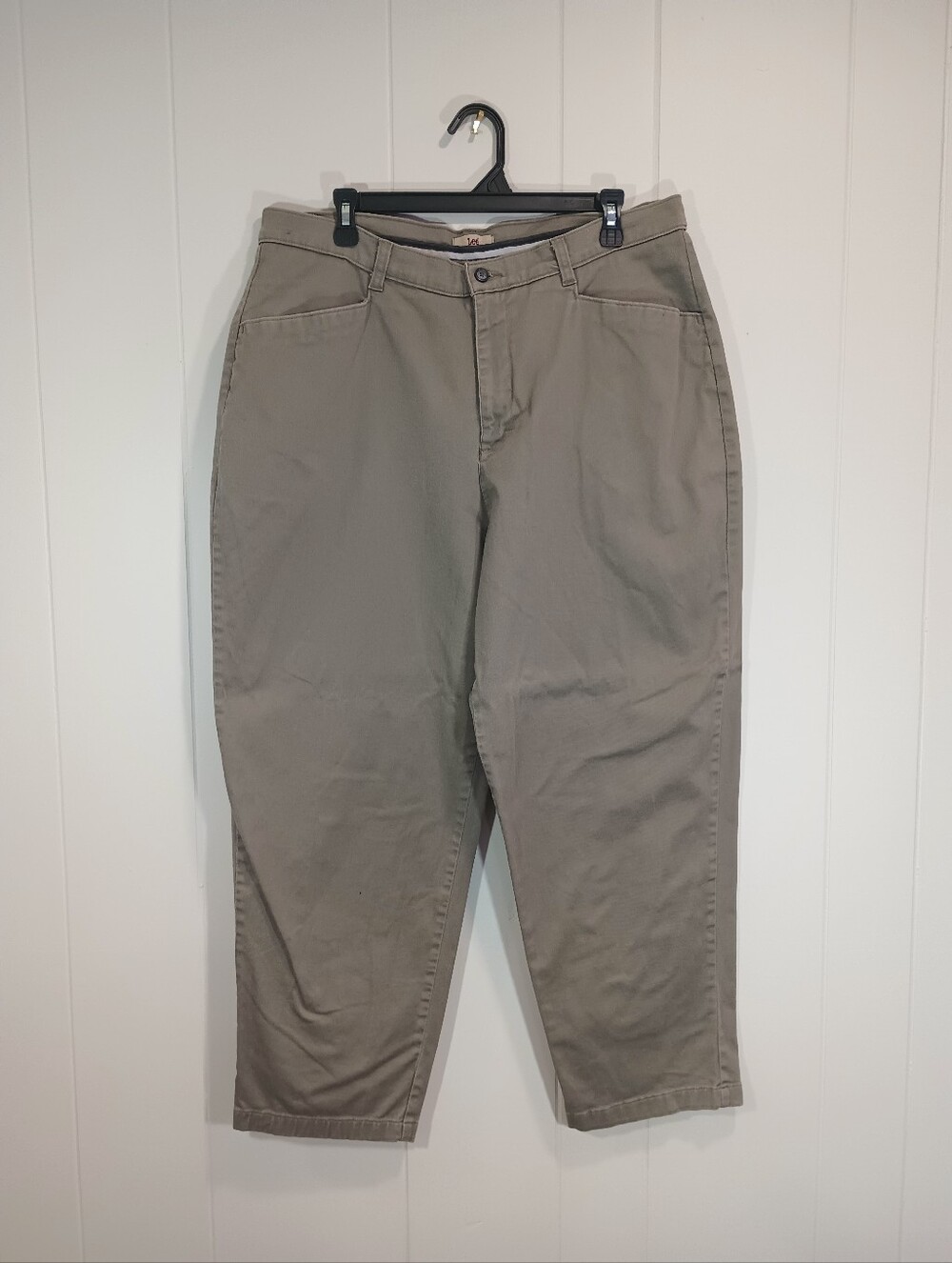 Lee 98% Cotton Women's Casual Chino Pants in Olive Gray